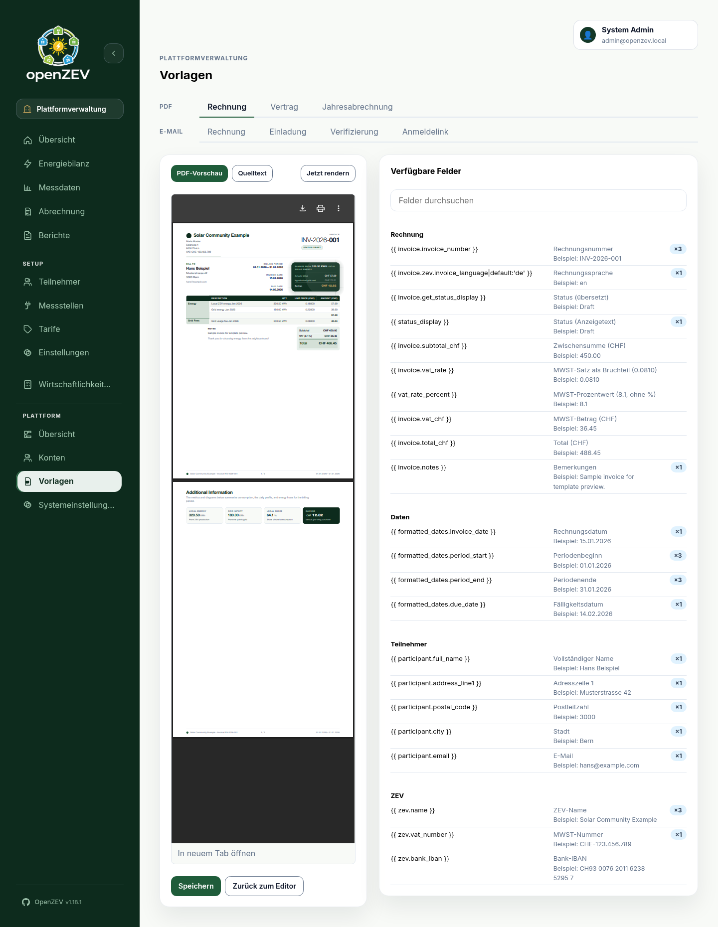 PDF templates
